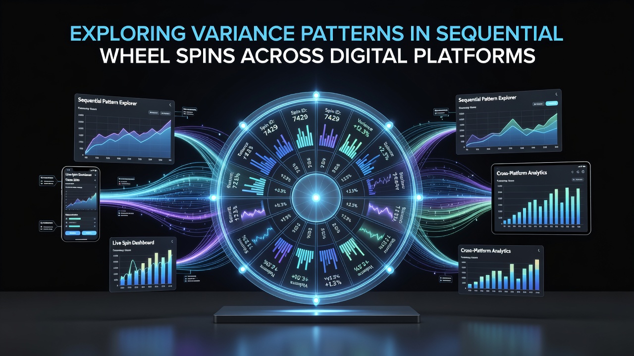 Analytical dashboard showing variance graphs and sequential spin data from multiple digital gaming platforms